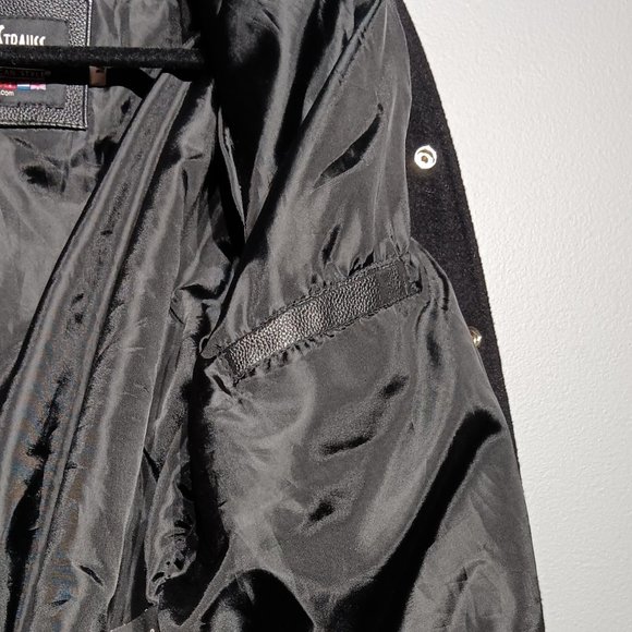 Vintage Black Stewart & Strauss Varsity Jacket (Men's Size Medium) - Picture 7 of 7